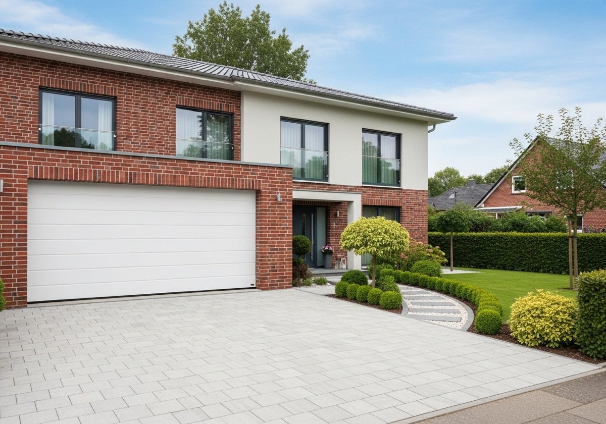 Weißes Sektional-Garagentor